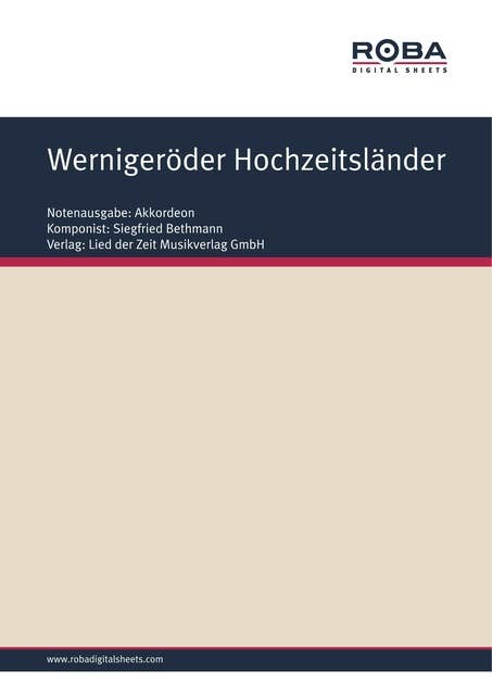 Wernigeröder Hochzeitsländer: Single Songbook for accordion