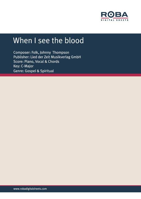 When I see the blood: Single Songbook