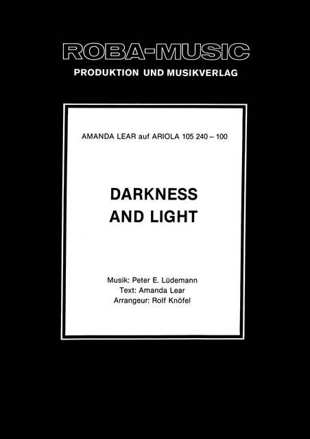 Darkness and Light: as performed by Amanda Lear