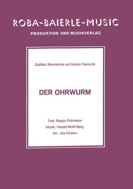 Der Ohrwurm: Single Songbook