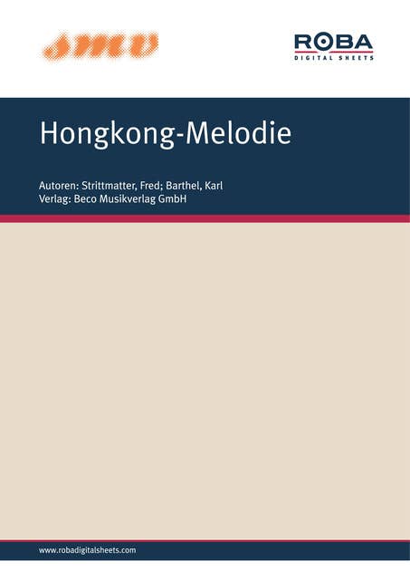 Hongkong-Melodie: aus dem Rapid/Constantin-Film "Ein Sarg aus Honkong"