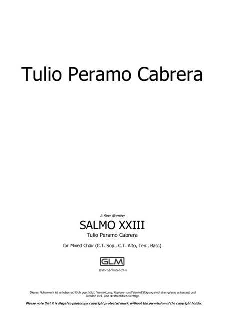 Salmo XXIII: sheet music