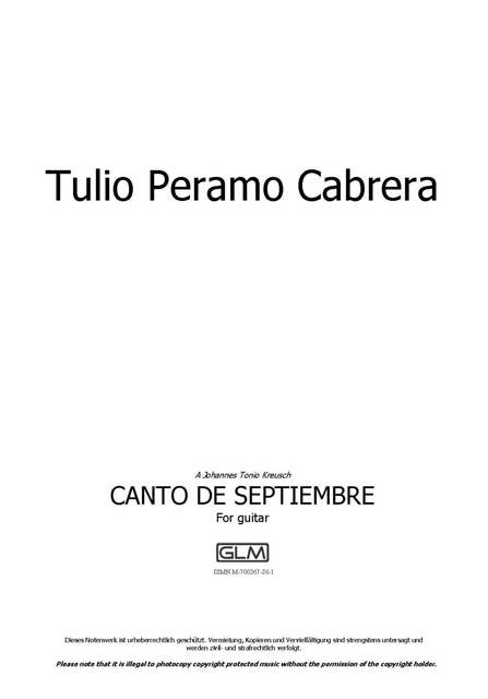 Canto de Septiembre: sheet music