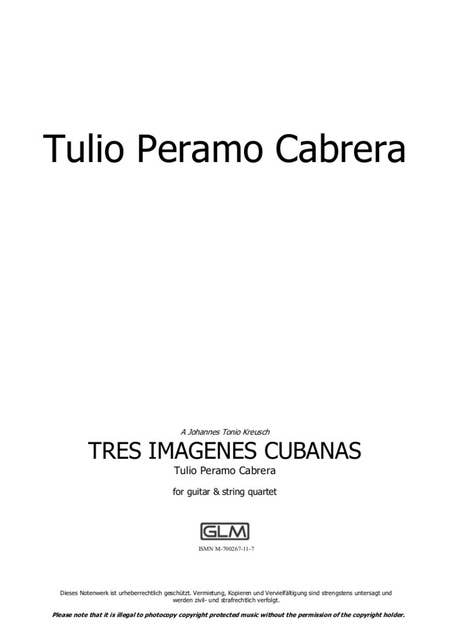 Tres Imágenes Cubanas: sheet music