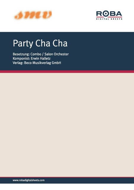 Party Cha Cha: Notenausgabe aus dem Allianz-Constantin-Film: "Wenn es Nacht wird auf der Reeperbahn"