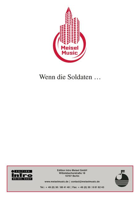 Wenn die Soldaten…: Single Songbook, as performed by Charlotte Ander