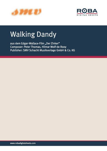Walking Dandy: Notenausgabe aus dem Edgar-Wallace-Film "Der Zinker"