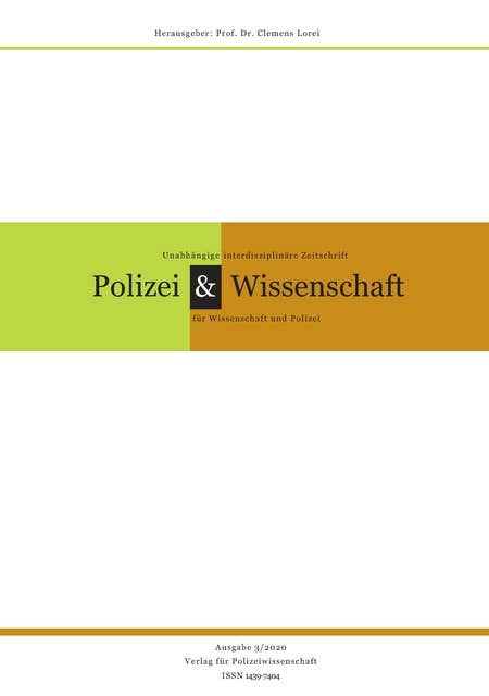 Zeitschrift Polizei & Wissenschaft: Ausgabe 3/2020