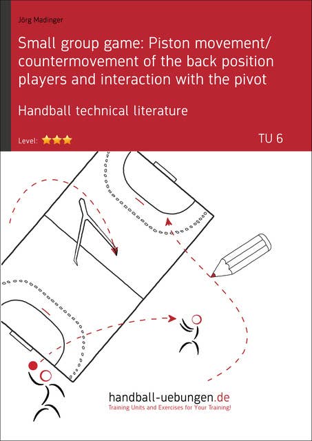 Small group game: Piston movement/countermovement of the back position players and interaction with the pivot (TU 6): Handball technical literature