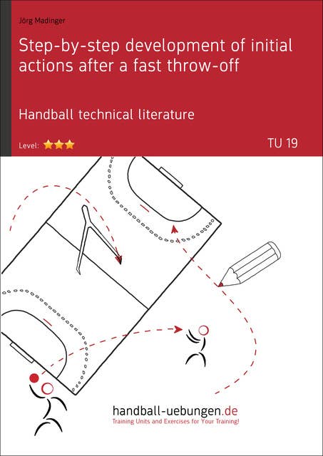 Step-by-step development of initial actions after a fast throw-off (TU 19): Handball technical literature