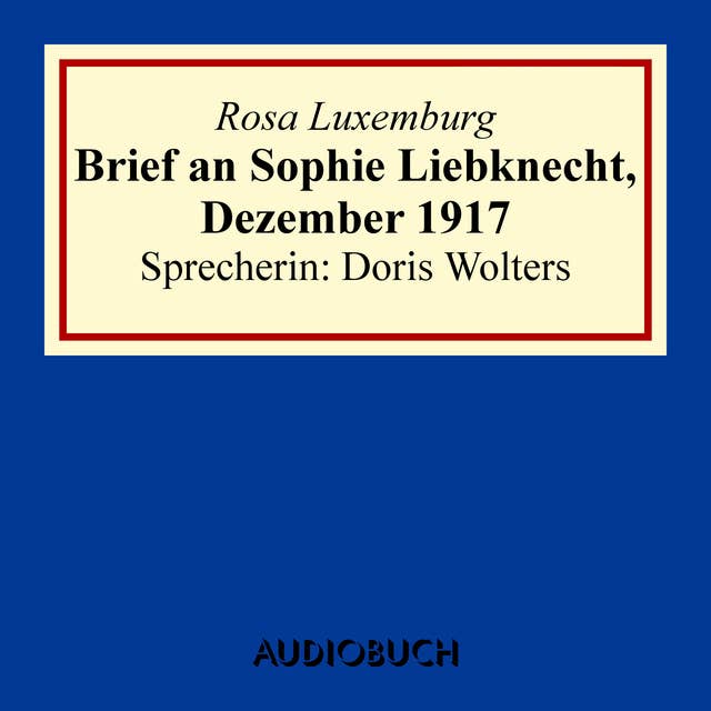 Cover for Brief an Sophie Liebknecht, Dezember 1917
