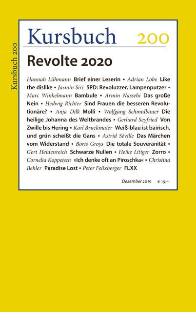 Kursbuch 200: Revolte 2020