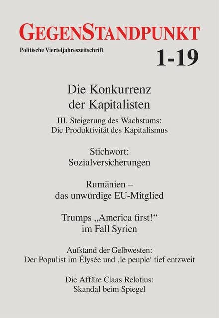 GegenStandpunkt 1-19: Politische Vierteljahreszeitschrift