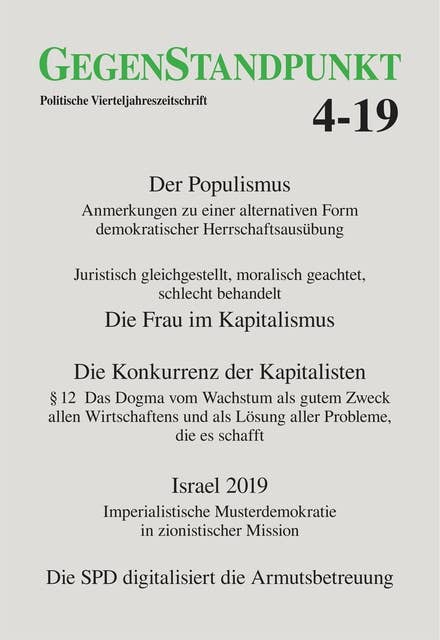 GegenStandpunkt 4-19: Politische Vierteljahreszeitschrift