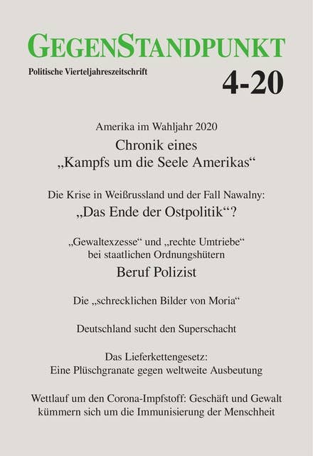 GegenStandpunkt 4-20: Politische Vierteljahreszeitschrift