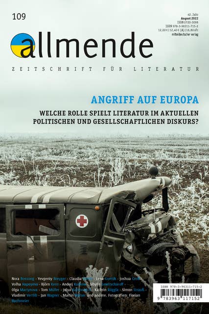 Allmende 109 – Zeitschrift für Literatur: Angriff auf Europa