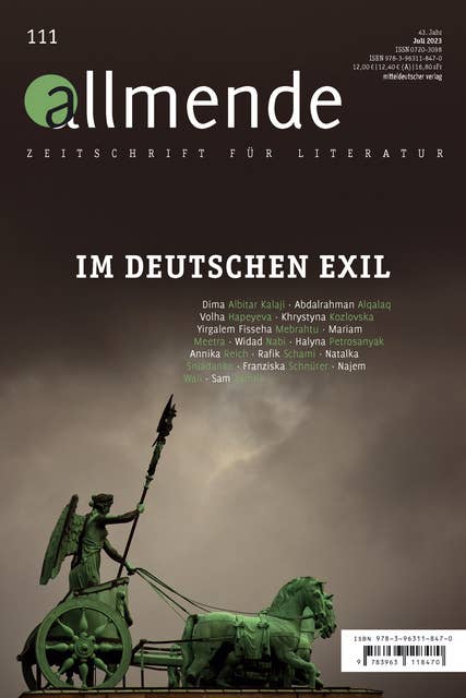 Allmende 111 – Zeitschrift für Literatur: Im deutschen Exil