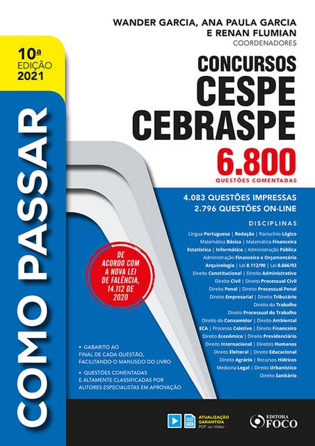 Concursos CESPE CEBRASPE: 6.800 Questões Comentadas