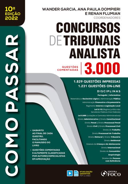 Concursos de tribunais analista: 3.000 questões comentadas