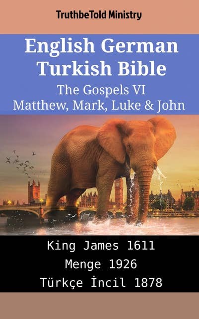 English German Turkish Bible - The Gospels VI - Matthew, Mark, Luke & John: King James 1611 - Menge 1926 - Türkçe İncil 1878