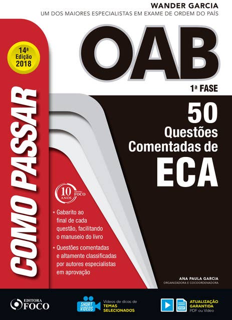 Como passar na OAB 1ª Fase: ECA: 50 questões comentadas
