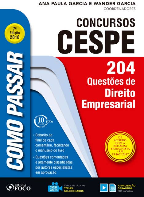 Como passar em concursos CESPE: direito empresarial: 204 questões de direito empresarial