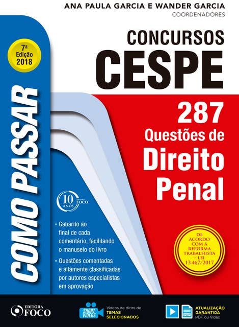 Como passar em concursos CESPE: direito penal: 287 questões de direito penal