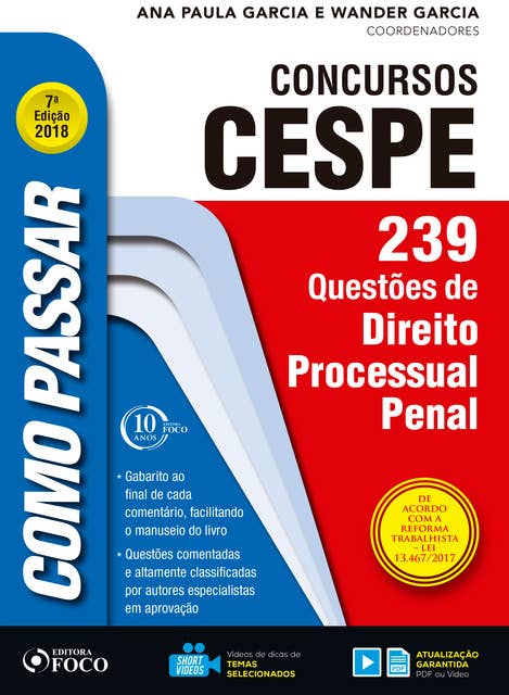 Como passar em concursos CESPE: direito processual penal: 239 questões de direito processual penal