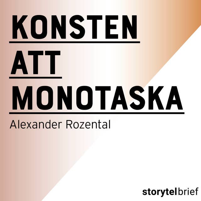 Cover for Konsten att monotaska