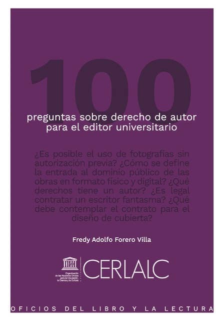 100 preguntas sobre derecho de autor para el editor universitario