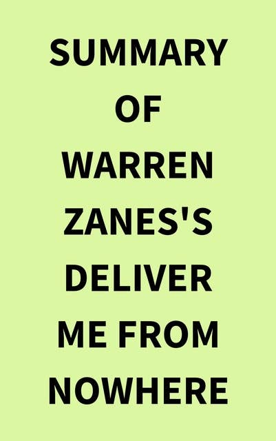 Summary of Warren Zanes's Deliver Me from Nowhere