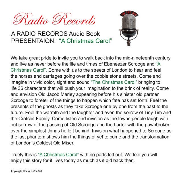 Radio Records Dramatized Production "A Christmas Carol"