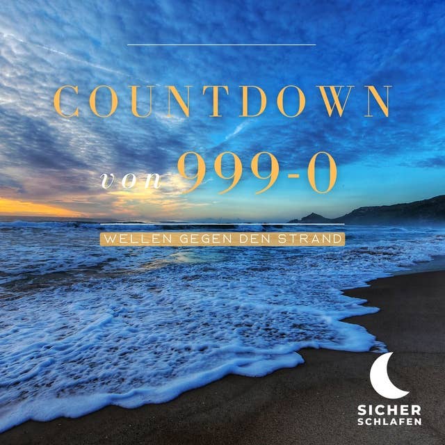 Countdown von 999-0: Wellen gegen den strand